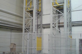2008. Four-pillar vertical conveyors